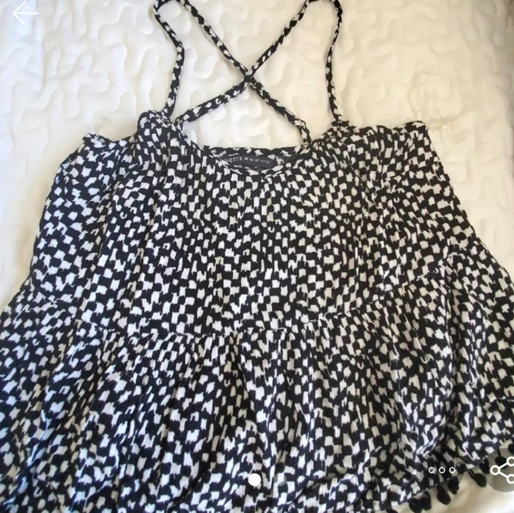Black and white cami